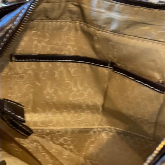 Coach 11179 legacy denim signature stripe tote